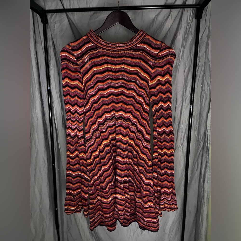 Free people zigzag knit dress